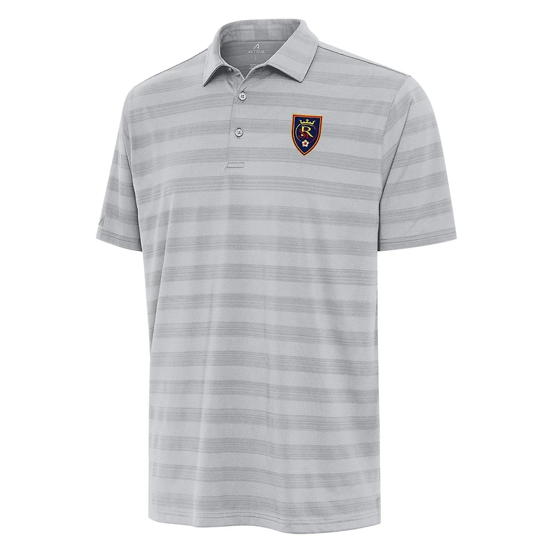 Men's Antigua Gray Real Salt Lake Tunnel Polo