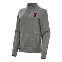 Women's Antigua Heather St. Louis City SC Crush Quarter-Zip Top
