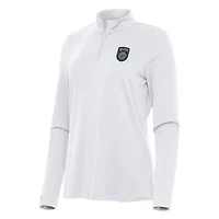 Women's Antigua White San Diego FC Reprocess Quarter-Zip Jacket