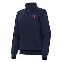 Women's Antigua Navy St. Louis City SC Victory Quarter-Zip Pullover Top