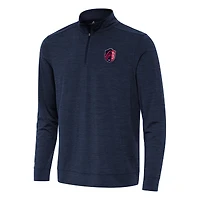 Men's Antigua Heather Navy St. Louis City SC Bright Quarter-Zip Top