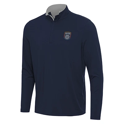 Men's Antigua Navy San Diego FC Content Quarter-Zip Jacket