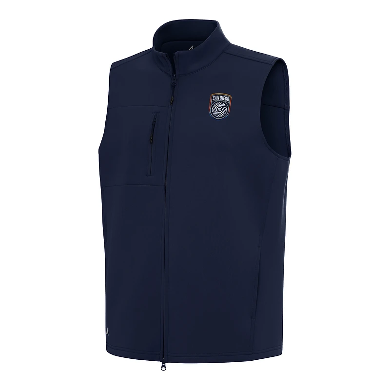 Men's Antigua Navy San Diego FC Demand Full-Zip Vest