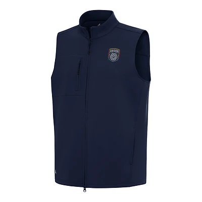 Men's Antigua Navy San Diego FC Demand Full-Zip Vest