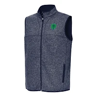 Men's Antigua Heather Navy Seattle Sounders FC Fortune Full-Zip Vest