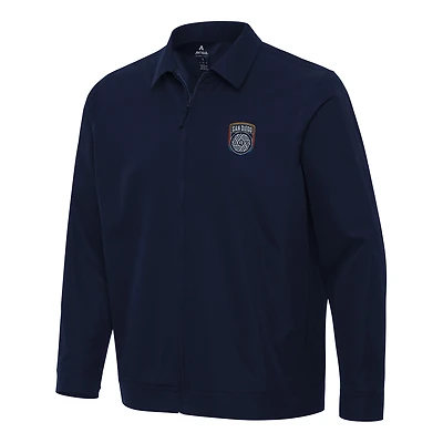 Men's Antigua Navy San Diego FC Pivot Full-Zip Jacket