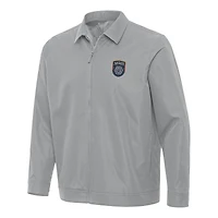 Men's Antigua Gray San Diego FC Pivot Full-Zip Jacket