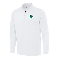 Men's Antigua White Seattle Sounders FC Reprocess Quarter-Zip Jacket