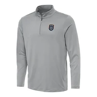 Men's Antigua Gray San Diego FC Reprocess Quarter-Zip Jacket
