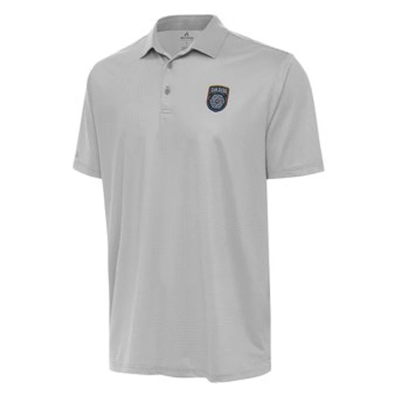 Men's Antigua White/Gray San Diego FC Rings Polo