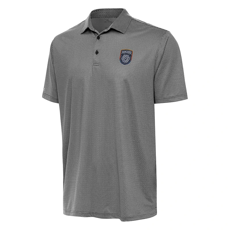 Men's Antigua White/Black San Diego FC Rings Polo