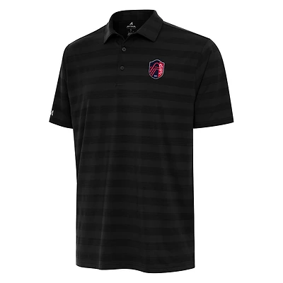 Men's Antigua Black St. Louis City SC Tunnel Polo