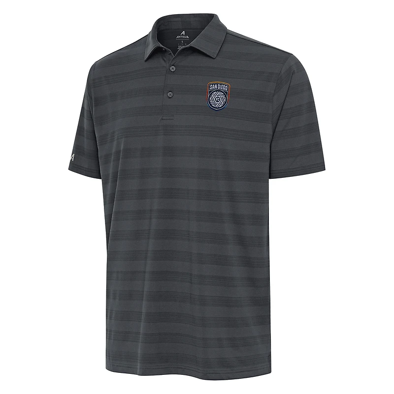 Men's Antigua Charcoal San Diego FC Tunnel Polo