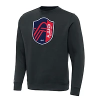 Men's Antigua Charcoal St. Louis City SC  Team Crest Victory Pullover Sweatshirt