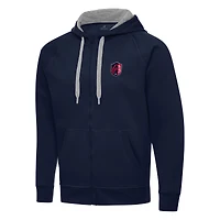 Men's Antigua Navy St. Louis City SC Victory Raglan Full-Zip Hoodie