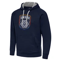 Men's Antigua Navy San Diego FC Big & Tall Team Crest Victory Raglan Pullover Hoodie