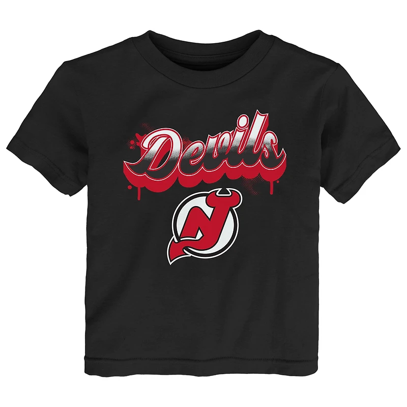 Toddler Black New Jersey Devils Bubbly Script T-Shirt