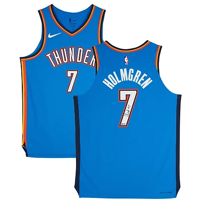 Chet Holmgren Oklahoma City Thunder Autographed Nike Blue Icon Edition Authentic Jersey