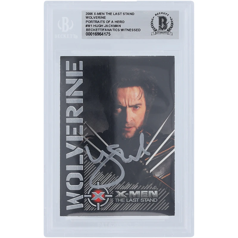 Hugh Jackman X-Men Autographed 2006 The Last Stand Portraits of a Hero #W1 Beckett Fanatics Witnessed Authenticated Card