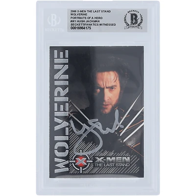 Hugh Jackman X-Men Autographed 2006 The Last Stand Portraits of a Hero #W1 Beckett Fanatics Witnessed Authenticated Card