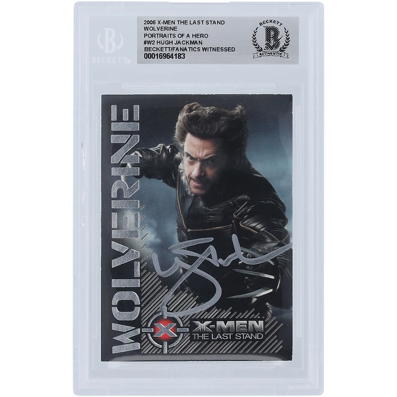 Hugh Jackman X-Men Autographed 2006 The Last Stand #W2 Beckett Fanatics Witnessed Authenticated Card