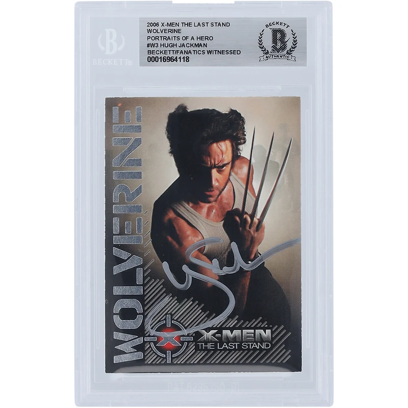 Hugh Jackman X-Men Autographed 2006 The Last Stand #W3 Beckett Fanatics Witnessed Authenticated Card