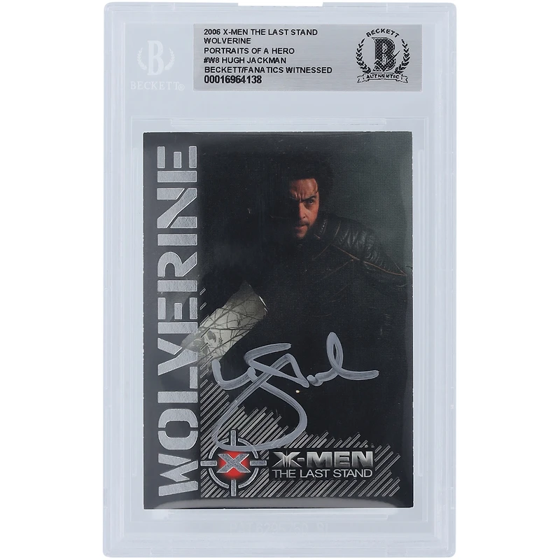 Hugh Jackman X-Men Autographed 2006 The Last Stand #W8 Beckett Fanatics Witnessed Authenticated Card