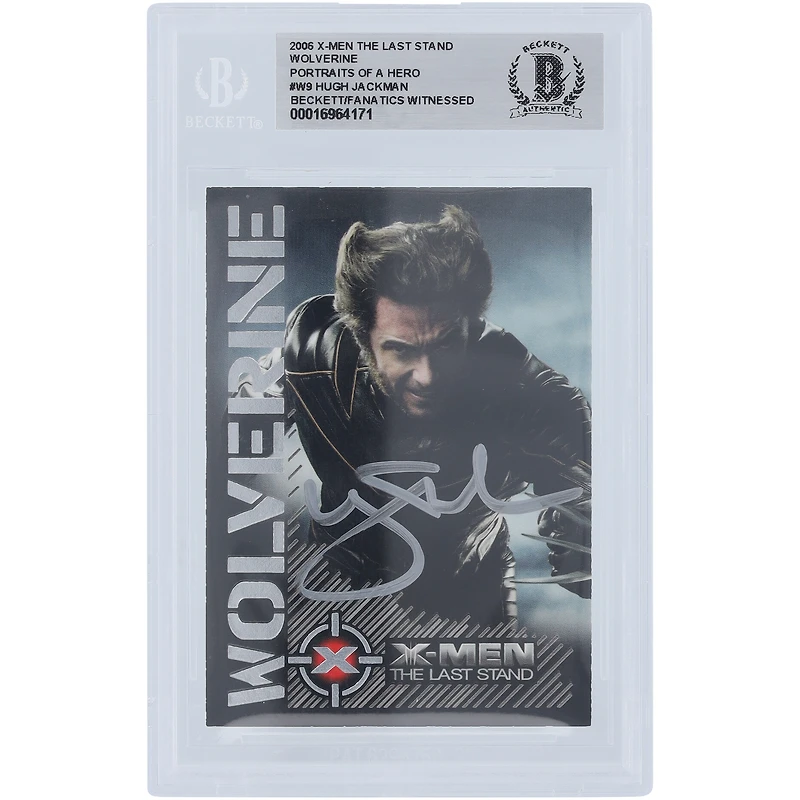 Hugh Jackman X-Men Autographed 2006 The Last Stand #W9 Beckett Fanatics Witnessed Authenticated Card