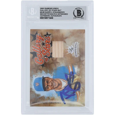 Darryl Strawberry New York Mets Autographed 2005 Upper Deck Diamond Kings Bat Relic #GS-8 #/100 Beckett Fanatics Witnessed Authenticated 10 Card