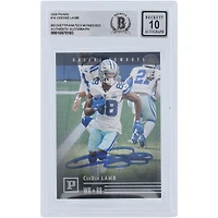 CeeDee Lamb Dallas Cowboys Autographed 2020 Panini #PA-14 Beckett Fanatics Witnessed Authenticated 10 Rookie Card