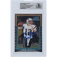 Tom Brady New England Patriots Autographed 2000 Bowman Chrome #236 Beckett Fanatics Witnessed Authenticated Rookie Card