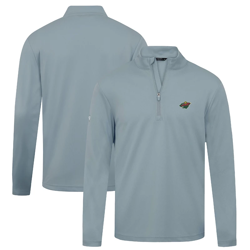 Men's Levelwear Gray Minnesota Wild Heron Insignia Core Quarter-Zip Jacket