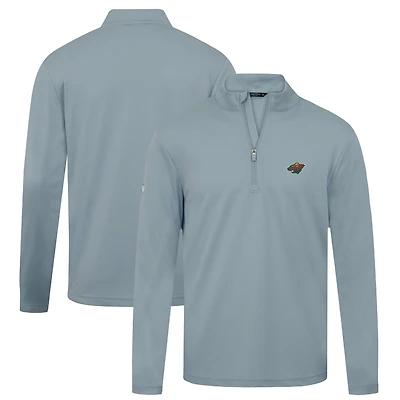 Men's Levelwear Gray Minnesota Wild Heron Insignia Core Quarter-Zip Jacket