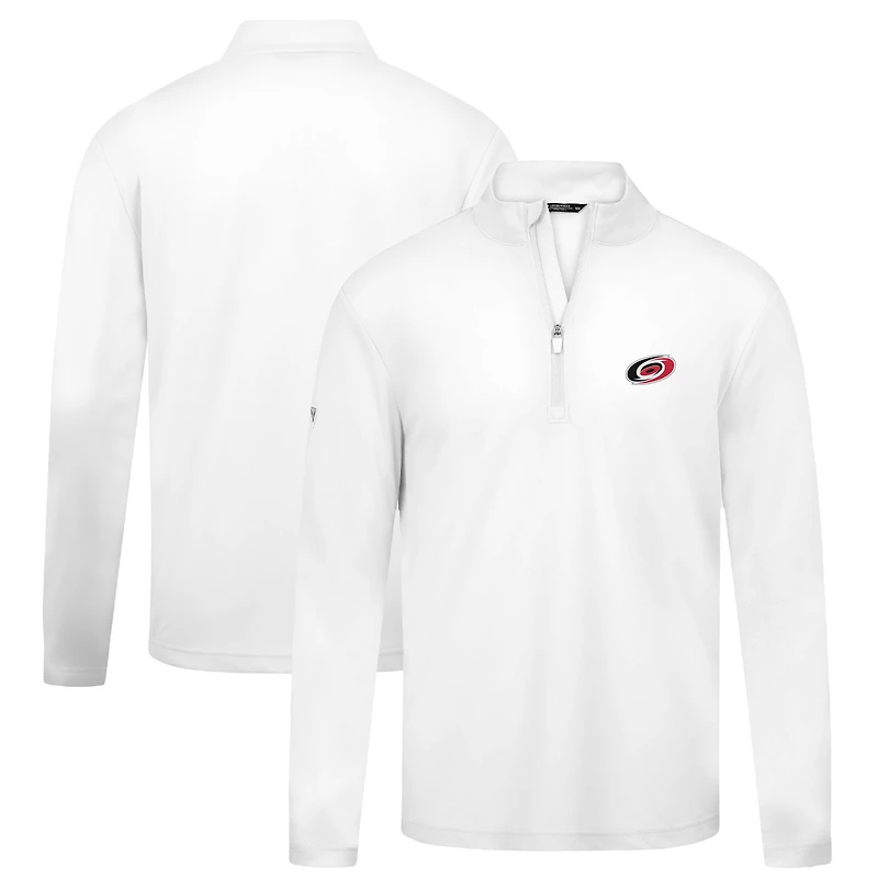 Men's Levelwear White Carolina Hurricanes Heron Insignia Core Quarter-Zip Jacket