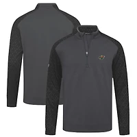 Men's Levelwear Charcoal Minnesota Wild Aztec Insignia Core Quarter-Zip Pullover Top