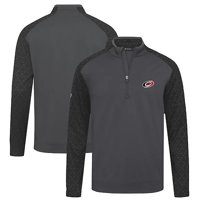 Men's Levelwear Charcoal Carolina Hurricanes Aztec Insignia Core Quarter-Zip Pullover Top