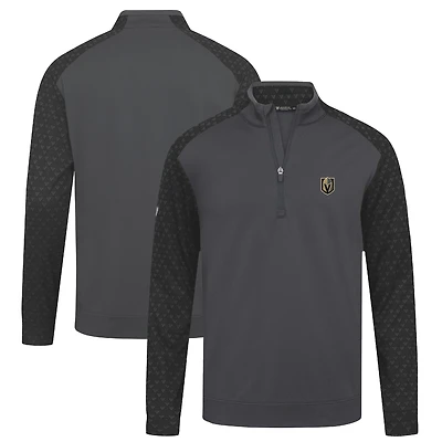 Men's Levelwear Charcoal Vegas Golden Knights Aztec Insignia Core Quarter-Zip Pullover Top