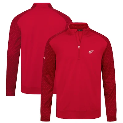 Men's Levelwear Red Detroit Wings Aztec Insignia Core Quarter-Zip Pullover Top