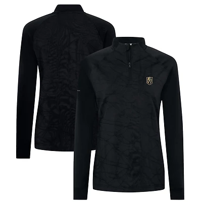 Women's Levelwear Black Vegas Golden Knights Amethyst Insignia Core Quarter-Zip Jacket