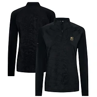 Women's Levelwear Black Vegas Golden Knights Amethyst Insignia Core Quarter-Zip Jacket