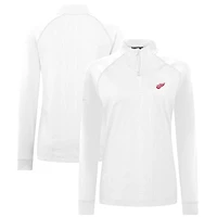 Women's Levelwear White Detroit Red Wings Amethyst Insignia Core Quarter-Zip Jacket