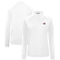 Women's Levelwear White Montreal Canadiens Amethyst Insignia Core Quarter-Zip Jacket