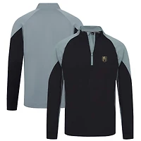 Men's Levelwear Black Vegas Golden Knights Cadet Insignia Core Quarter-Zip Pullover Top