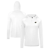Women's Levelwear White Minnesota Wild Raven Insignia Core Quarter-Zip Jacket