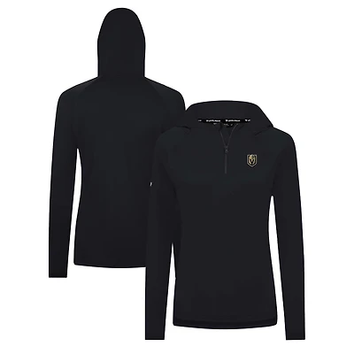 Women's Levelwear Black Vegas Golden Knights Raven Insignia Core Quarter-Zip Jacket