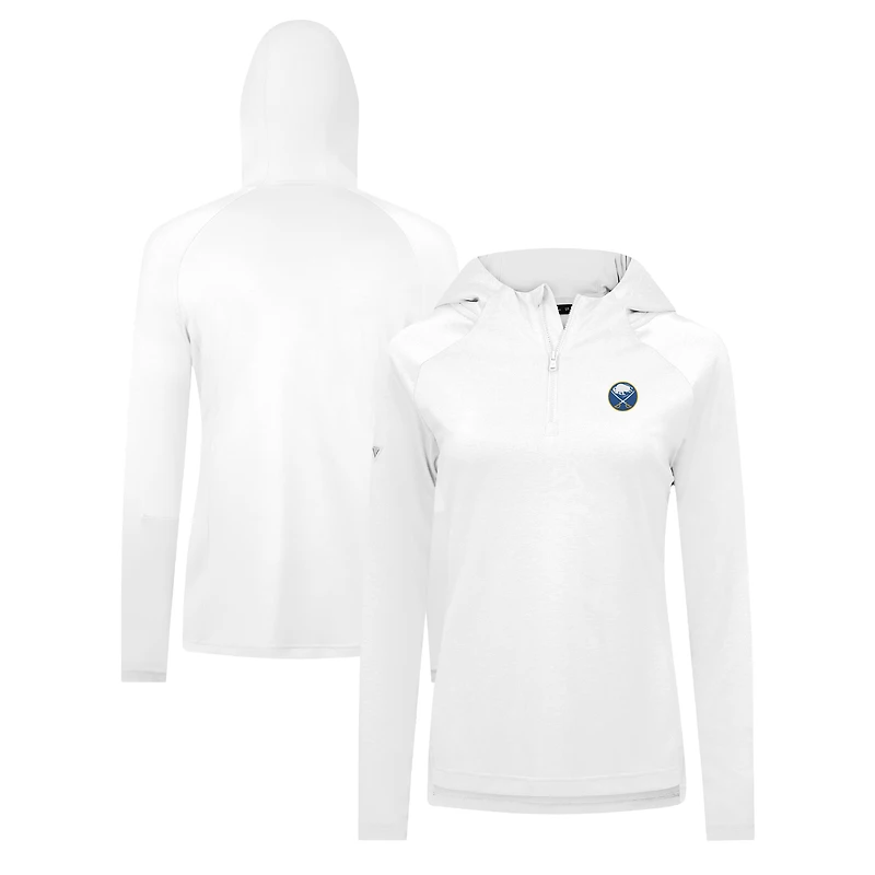 Women's Levelwear White Buffalo Sabres Raven Insignia Core Quarter-Zip Jacket