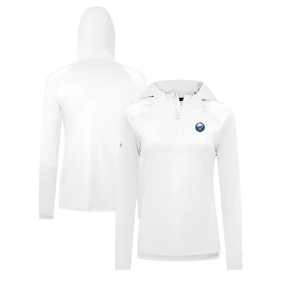 Women's Levelwear White Buffalo Sabres Raven Insignia Core Quarter-Zip Jacket