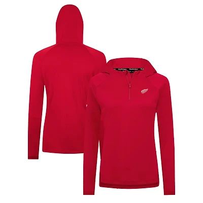 Women's Levelwear Red Detroit Wings Raven Insignia Core Quarter-Zip Jacket