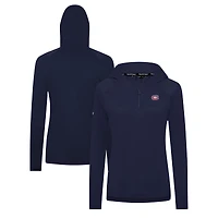 Women's Levelwear Navy Montreal Canadiens Raven Insignia Core Quarter-Zip Jacket