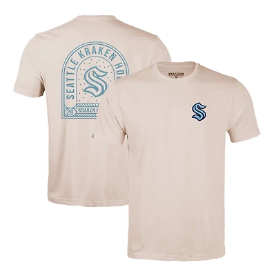 Men's Levelwear Khaki Seattle Kraken Richmond Stained Glass T-Shirt